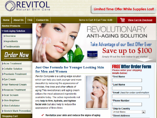 revitol landing page