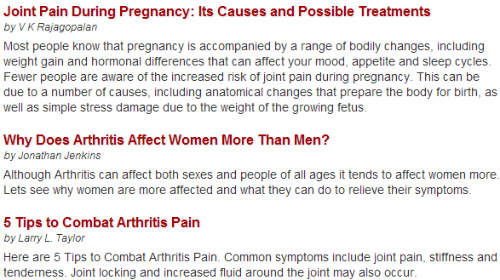 arthritis-articles