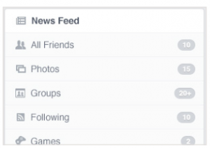 newsfeed filters