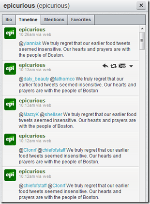 Epicurious Boston Apology